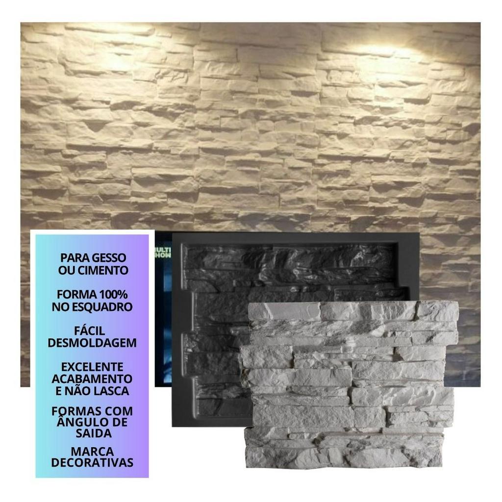 Forma Para Gesso 3d E Cimento Revestimento Rústico