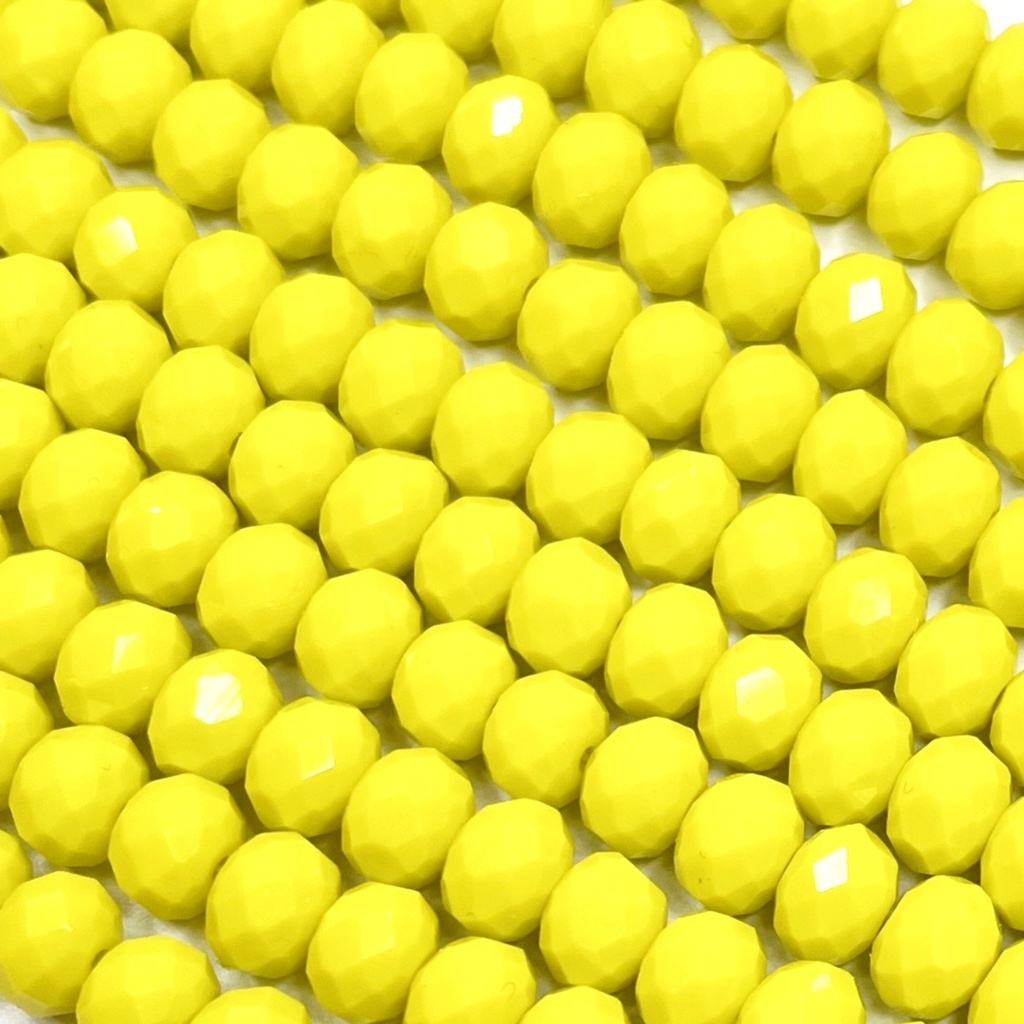 Fio de cristal vidro 8mm amarelo