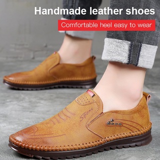 【11.25 specials】[2022 novo estilo] sapatos de couro casuais feitos à mão para homens