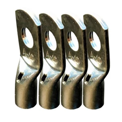 Kit 4 Terminal Compressão 10mm M5 Tubular Para Fios e Cabos Elétricos