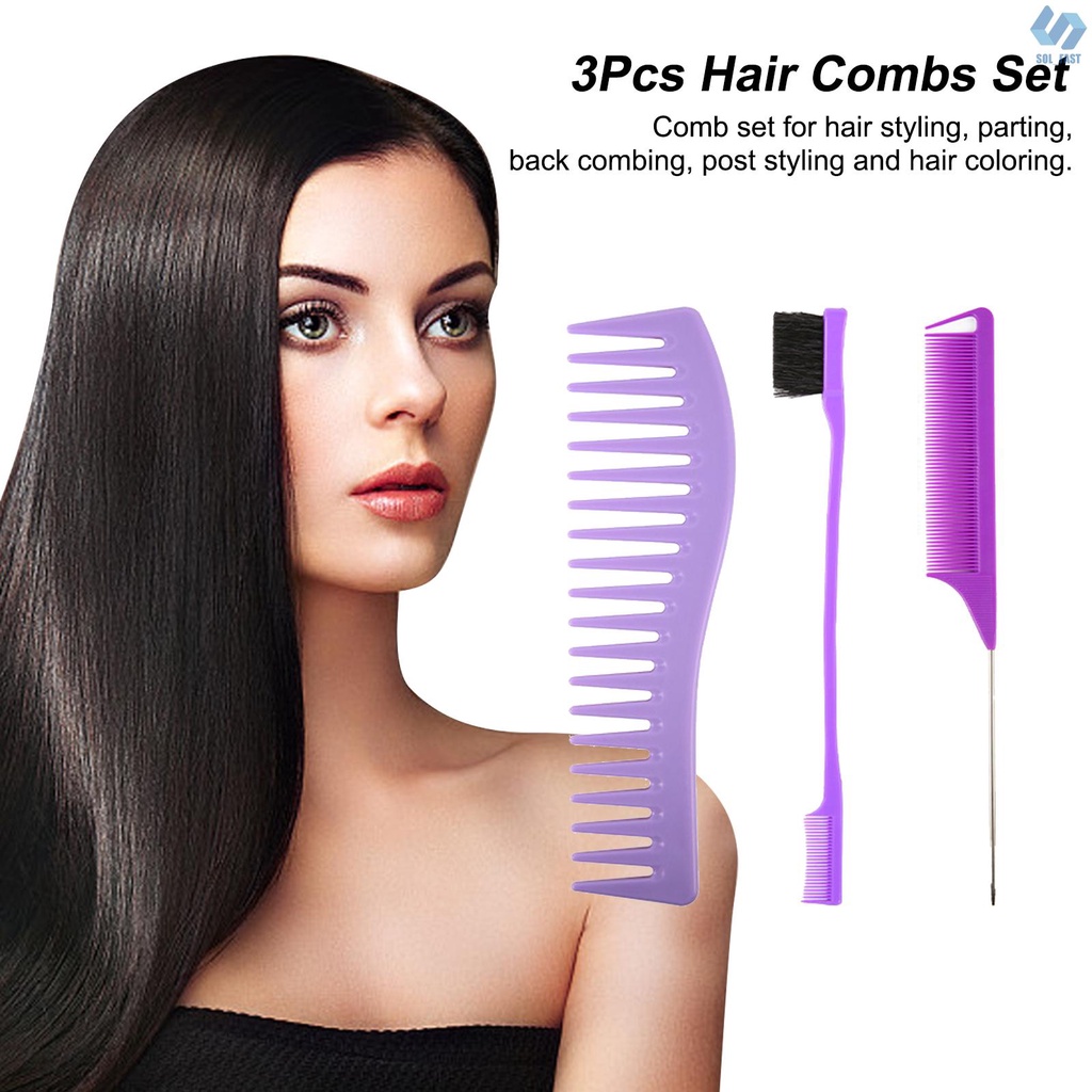 3PCS/Set Professional Hair Stylists Styling Comb Set Massage Anti Static  Hairdressing Tool Reduce Hair Loss Barber Accessories|Combs| AliExpress |  3pcs Hair Styling Combs Set 