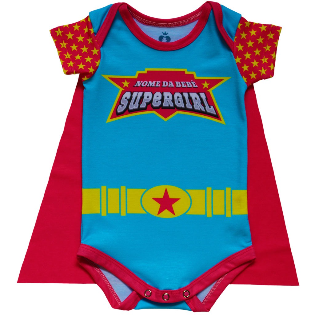 Body Bebê Fantasia Super-Heroína - Isabb