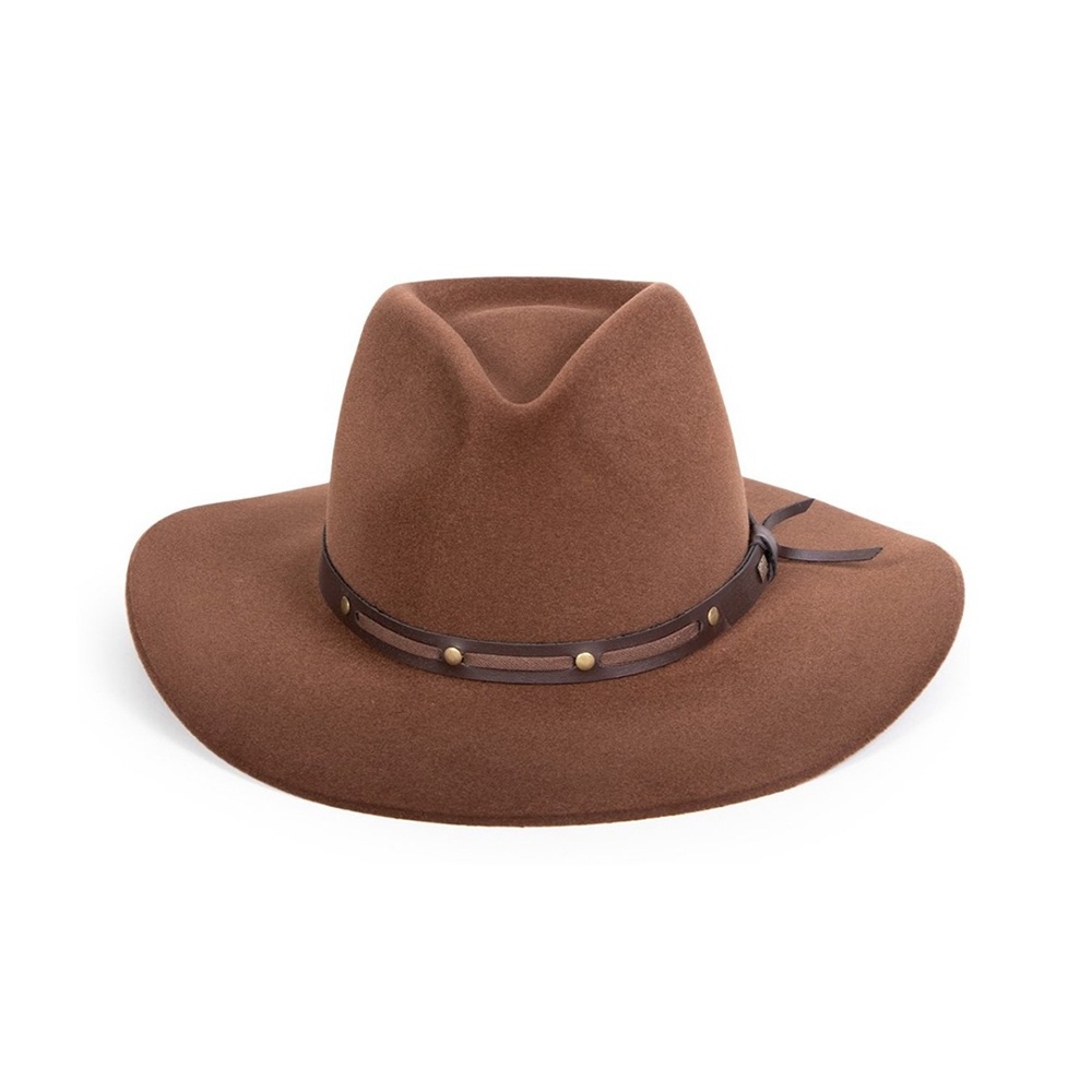 Chapéu Fedora Marrom Café Gustavo Lima Unissex Aveludado em Oferta na Shopee