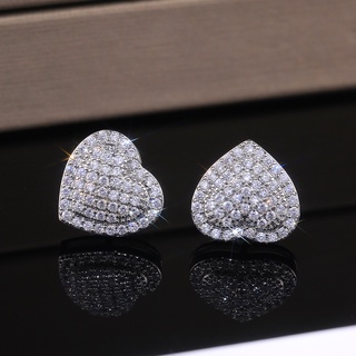 925 Prata Esterlina Design Clássico Clássica Brincos De Cavilha De Coração Deslumbrante Para Mulheres Acessórios Femininos Românticos De Alta Qualidade Jóias De Estilo Timeless Styling