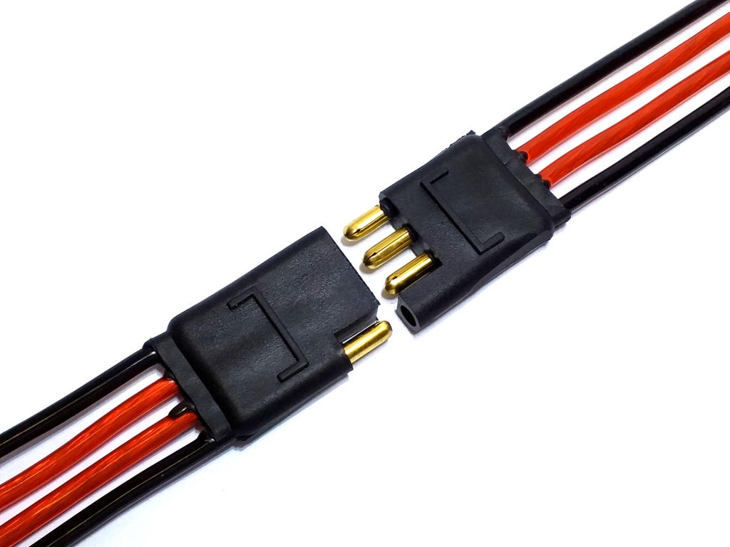 Conector 4 Vias Com Fio 4,0 Mm - Chicote Para Caixa Plug Anti-erro Som Automotivo