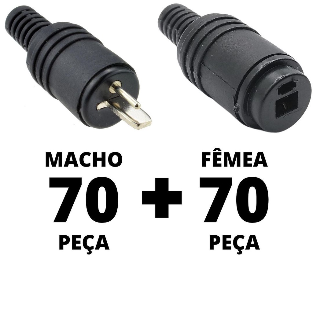 140un Conector Plug Paf Din 2 Pinos Macho Femea Vitrola Antiga C&B Conectores