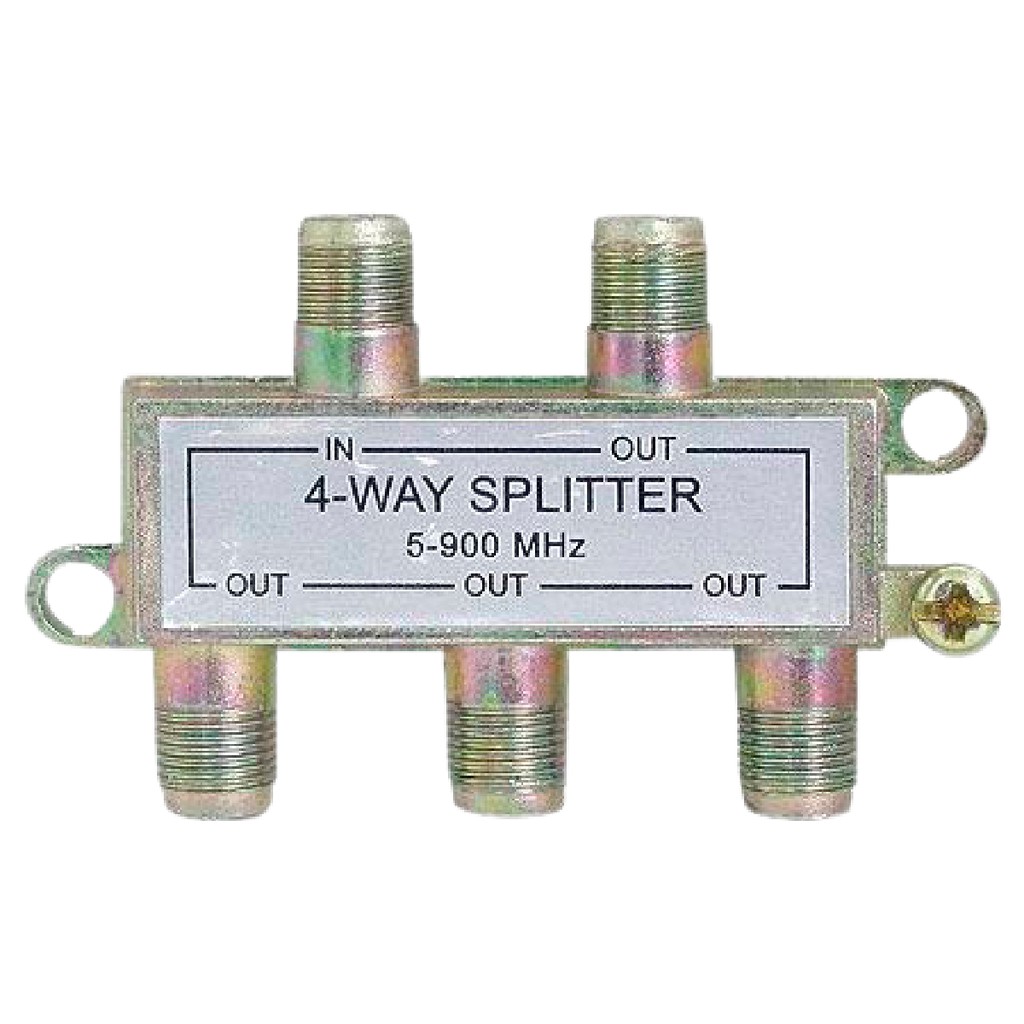 Divisor Sinal Para Antena TV Digital 1x4 Saidas Splitter - 5~900mhz Conexão F Vhf UHF Rg6 RG59