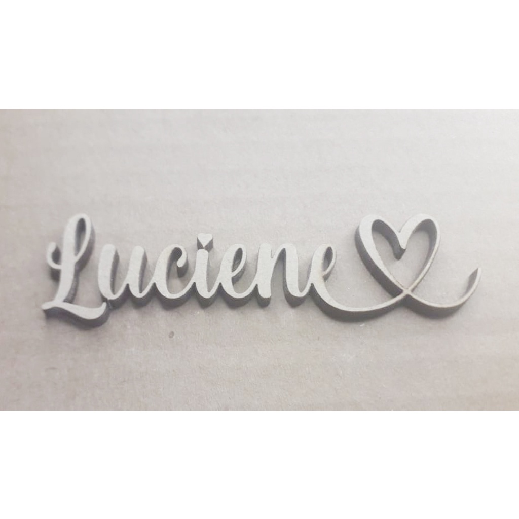 Nome mdf especial para decoração com 2 cm de altura e largura na proporção em Oferta na Shopee