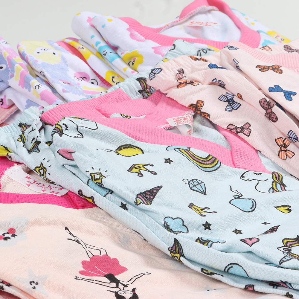 Kit 3 Pijamas Roupa Dormir Infantil Menina Estampado