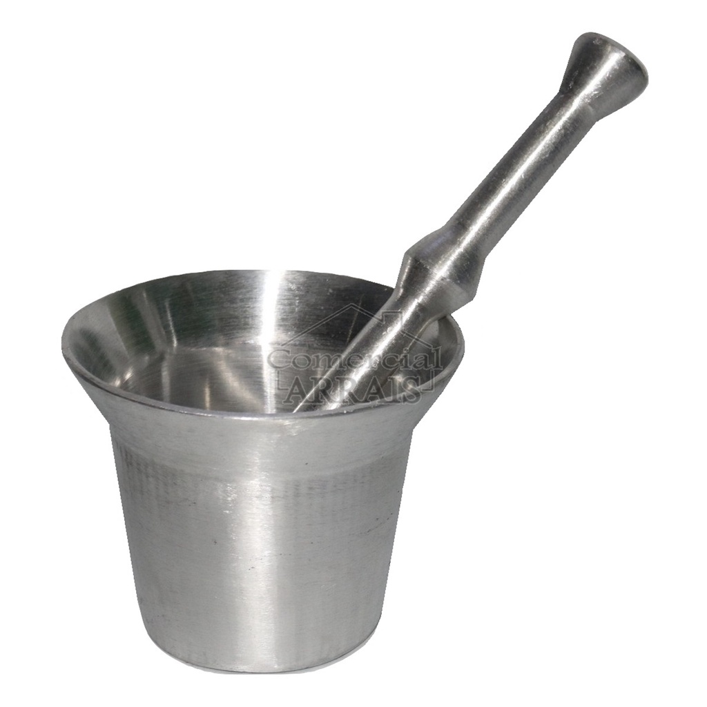 Pilão Grande Socador de Alho Almofariz Amassador de Alho Fundido Batido Maciço