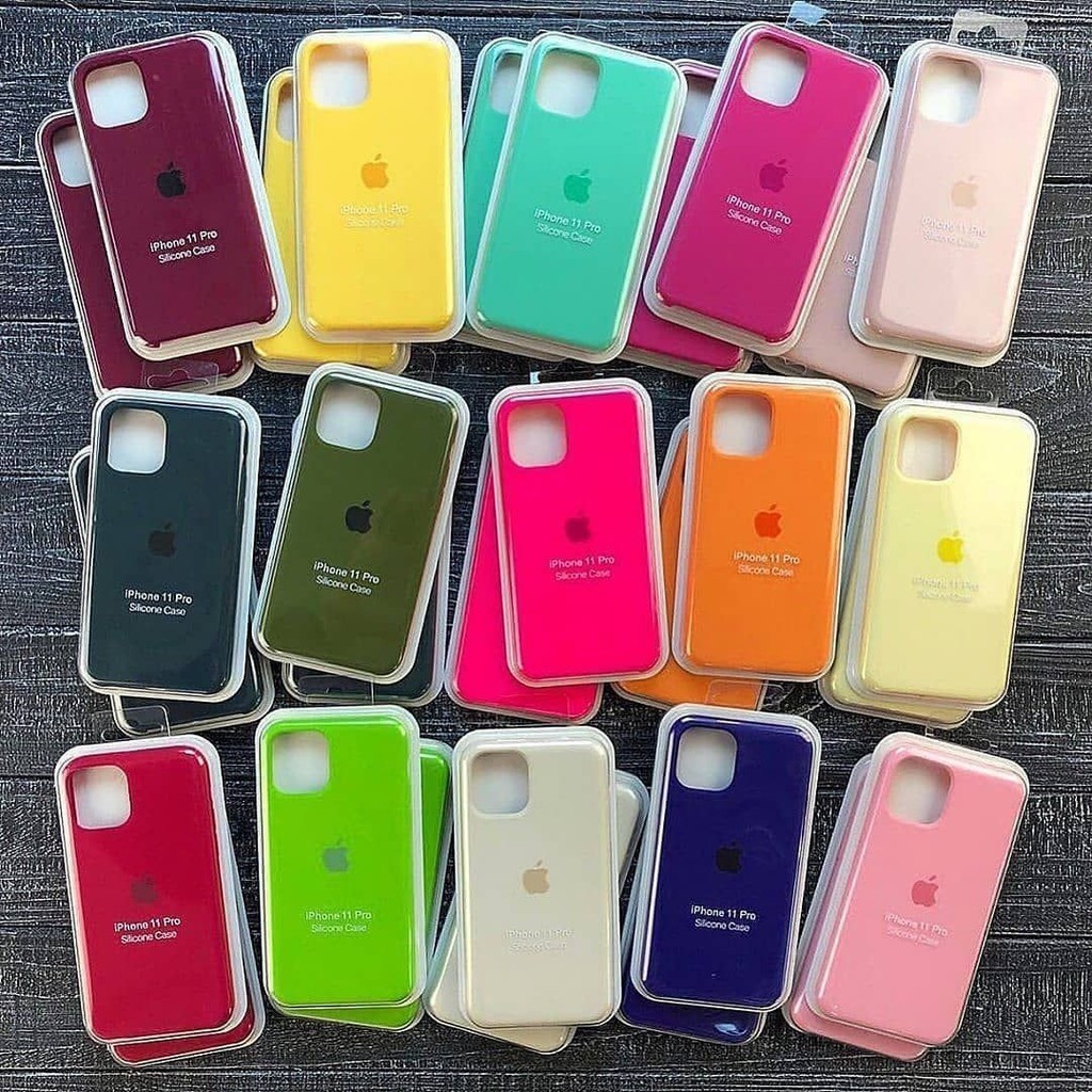 Capa Capinha de Silicone Iphone Com Logo Apple 11 Pro 5.8