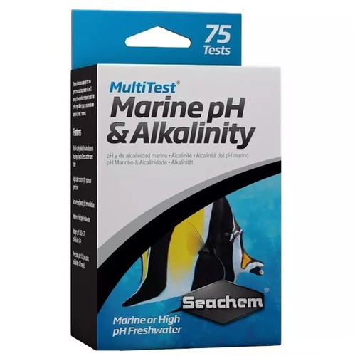 SEACHEM TESTE DE PH E ALCALINIDADE MULTI TEST PH & ALKALINITY - FAZ 75 TESTES