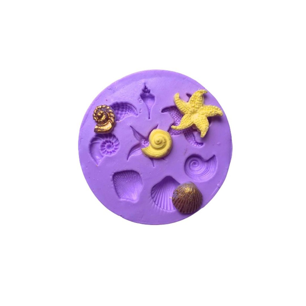 Molde De Silicone Fundo Do Mar Para Decorar F759 em Oferta na Shopee