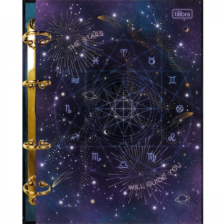 Fichário Caderno Argolado Magic Medio 160 folhas com Divisórias Decoradas - Tilibra