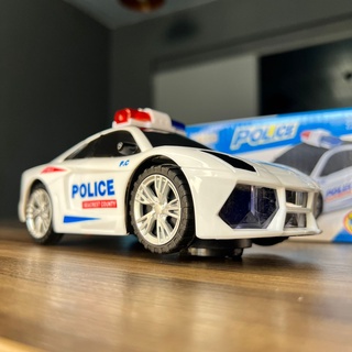 Carrinho Policia Infantil Menino Bate Volta Som Luz 3d