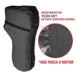 Capa para Motor De Barco Impermeavel e Resistente Popa Compativel Com Motor Mercury 50 - Melhor Custo Beneficio em Oferta na Shopee