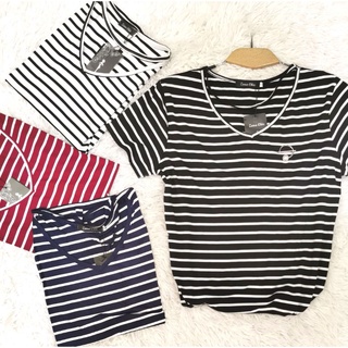 Camisetas De Lista Moda Feminino Z2011