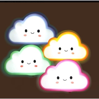 Mini Abajur De Tomada Infantil Luz De Led Nuvem Quarto Bebe