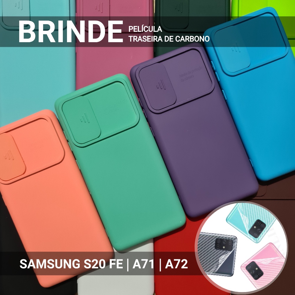 Capa Capinha para Samsung Galaxy S20 FE | Samsung A71 | Samsung A72 Com proteção de camera