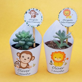 Rótulo e tag para aniversário. 25 unidades.A planta e o palito não está incluso na compra.