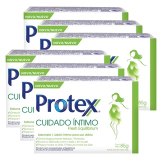 Kit Sabonete Íntimo Barra Protex Fresh Equilibrium 85g com 6 unidades em Oferta na Shopee