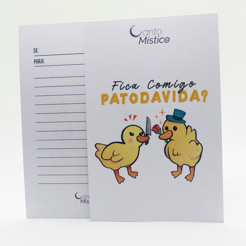 Cartão Presente Eu te amo PatodaVida Cartão Presente Namoro Pato