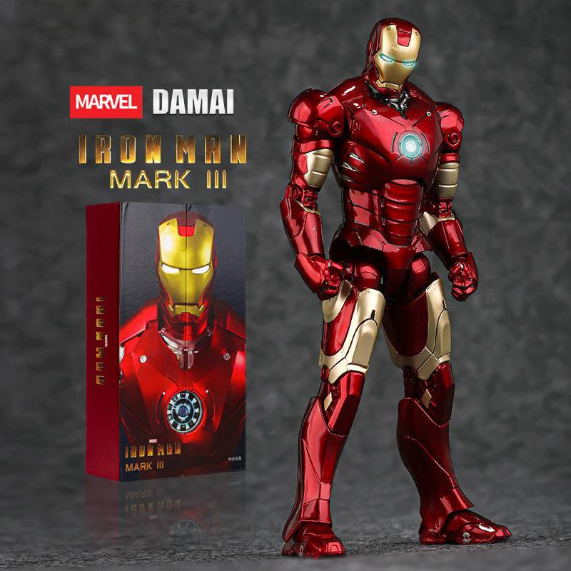 18cm Homem de Ferro ZD Toys IronMan collection MK3 & Versão Luminosa Marvel 10th anniversary iron man toys