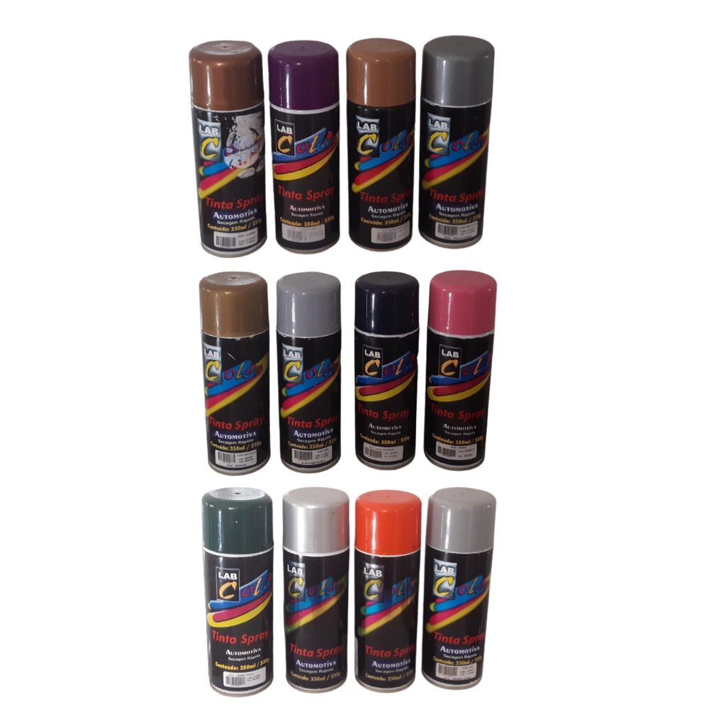 Tinta Spray Lab Color Automotiva Todas as Cores 350ml em Oferta na Shopee
