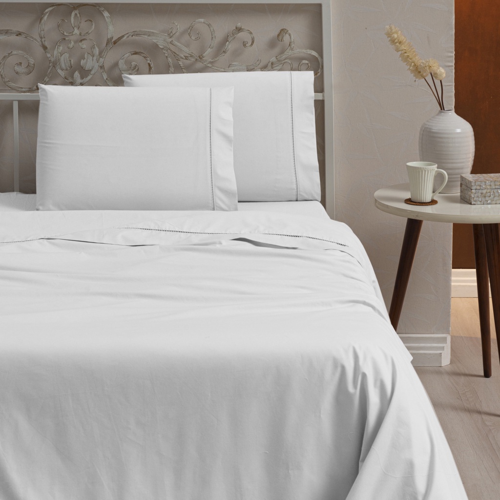 Jogo Lençol Queen 4 Peças 100% Algodão 400 Fios em Oferta na Shopee