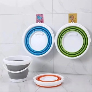 Balde De Silicone Retrátil Dobrável Emborrachado 3 Litros em Oferta na Shopee