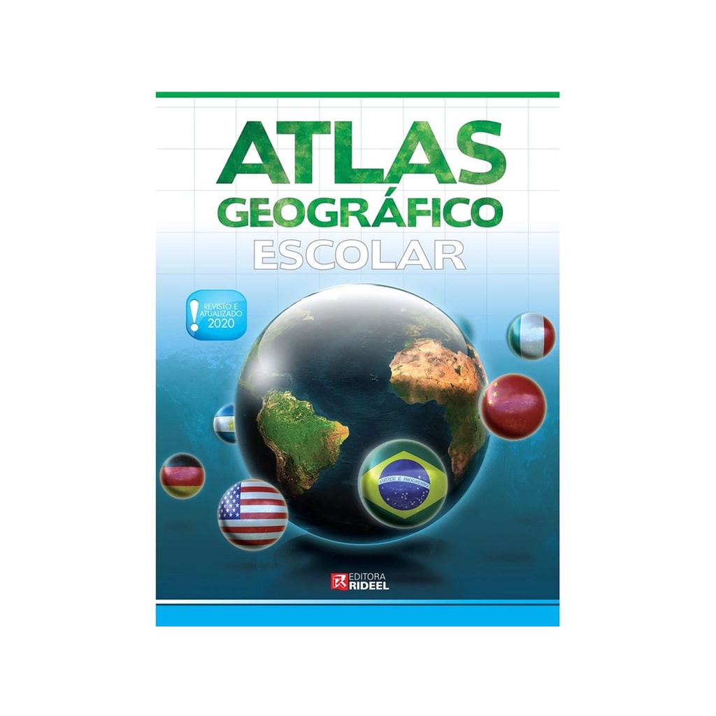 Livro Atlas Geográfico Escolar Didático Atualizado Edição 2020 Mapas De Países Físicos e Políticos