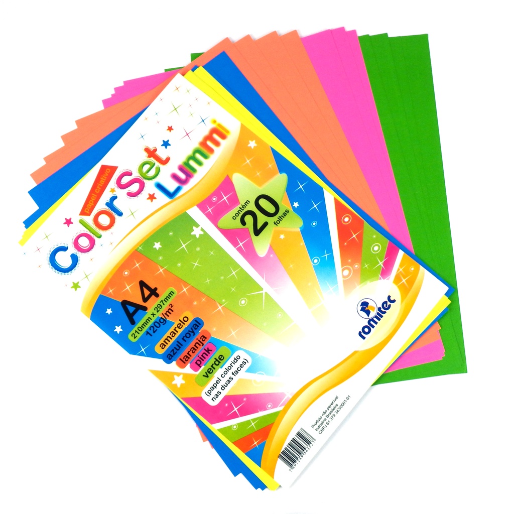 Papel Colorset Lummi Criativo A4 Shopee Brasil 8231