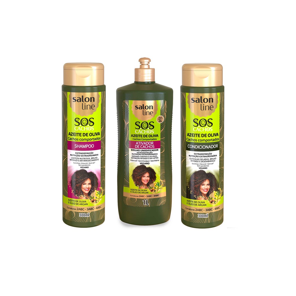 Kit Sos Cachos Salon Line Azeite De Oliva Shopee Brasil