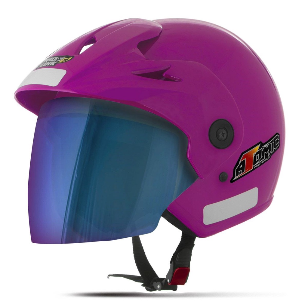 Capacete Aberto Pro Tork Atomic Básico Viseira Camaleão Muito Barato Super Oferta Protork Urbano