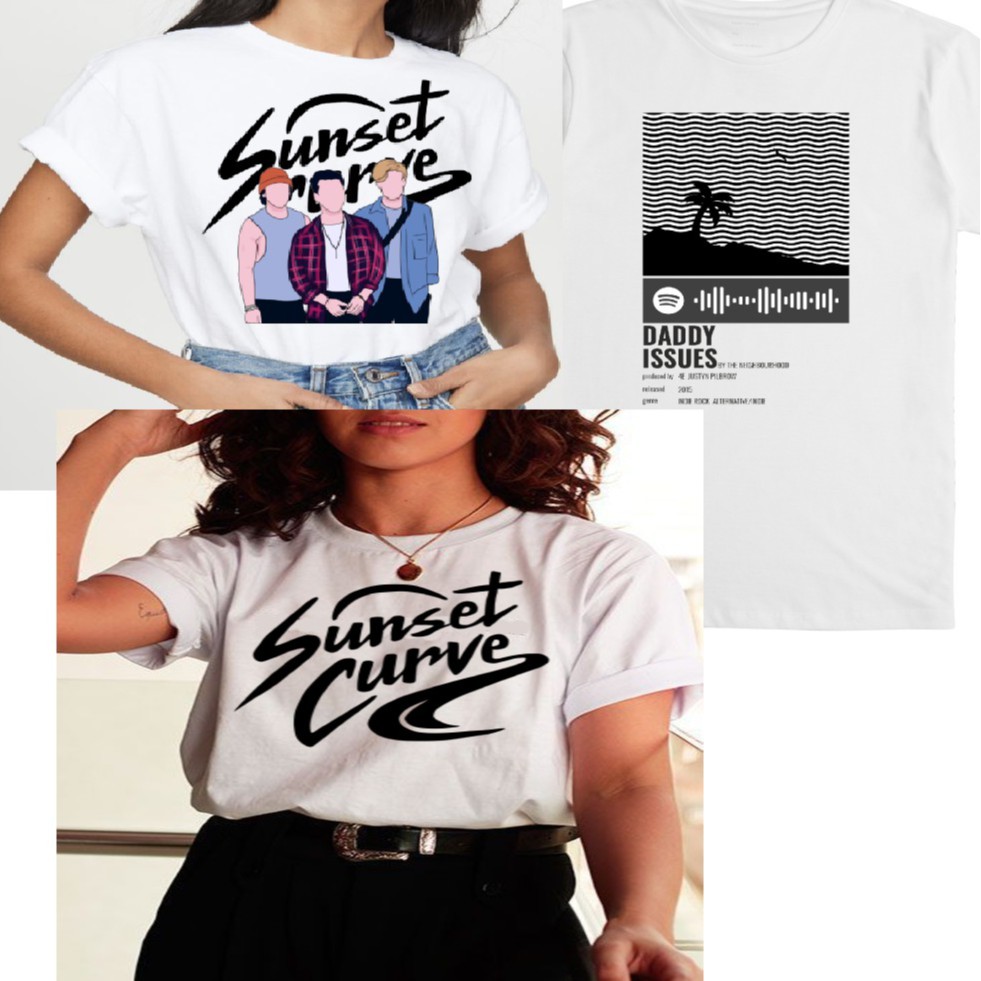 CAMISETA SUNSET CURVE, THE NEIGHBOURHOOD VARIADAS -  UNISSEX E BABY LOOK 100% POLIÉSTER