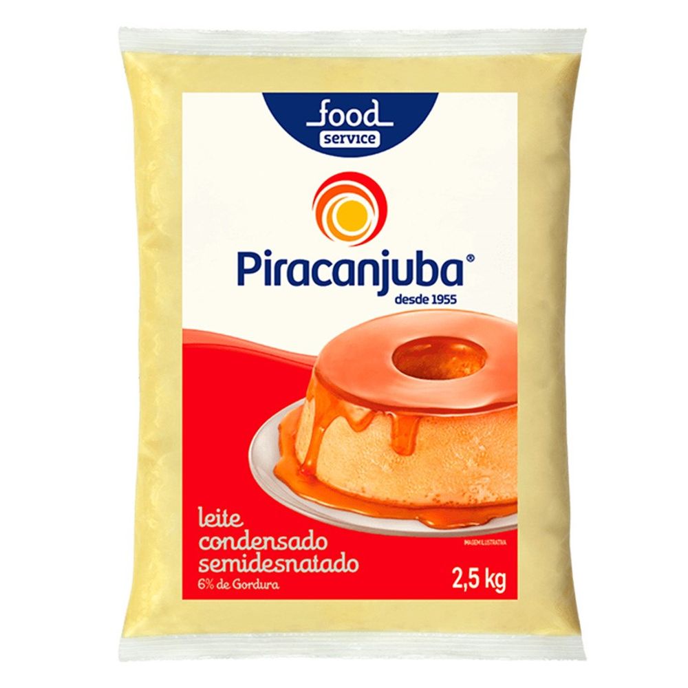 Leite Condensado Semidesnatado 2,5kg Piracanjuba