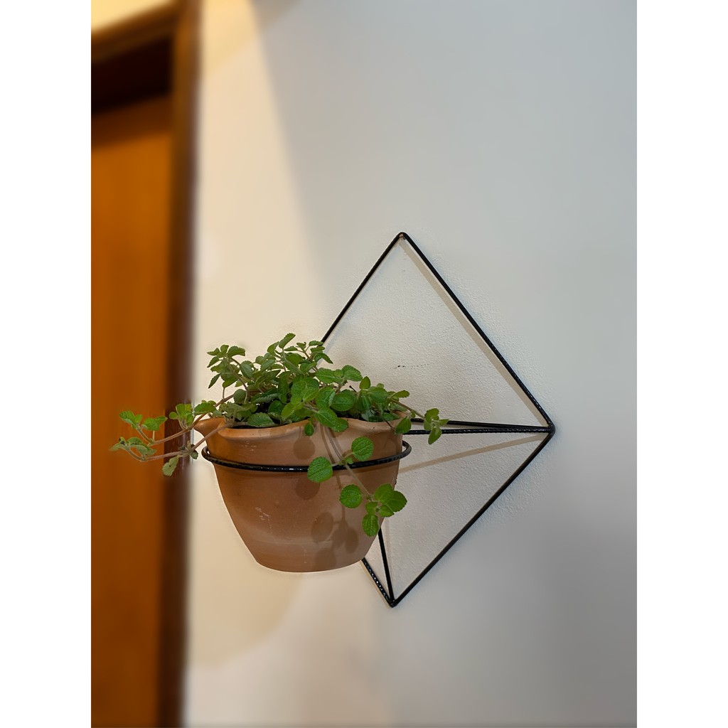 Suporte para planta parede feito em ferro para vaso de 16cm diametro |  Shopee Brasil