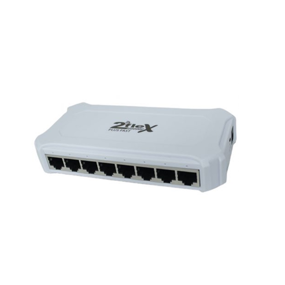 Switch 8 Portas Cascateável 10/100 Mbps PoE Reverso Plus 2F-N1008PLUS - 2Flex