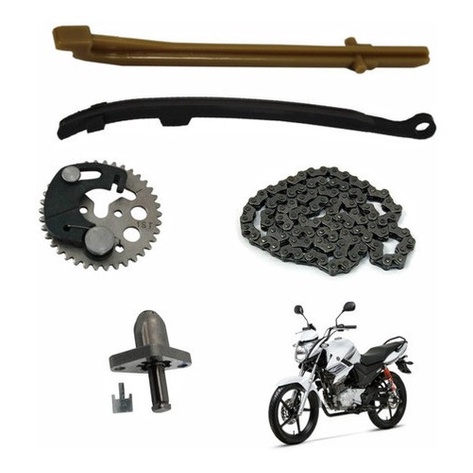 Tensionador Tensor Guia Coroa Corrente Comando Fazer 150