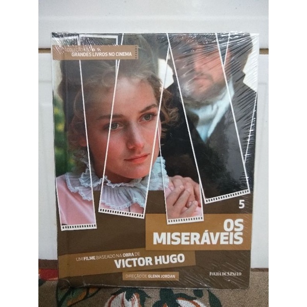 DVD - Livro Coleção Folha Grandes Livros do Cinema - Os Miseráveis - 1978 - Legendado - Novo - Lacrado