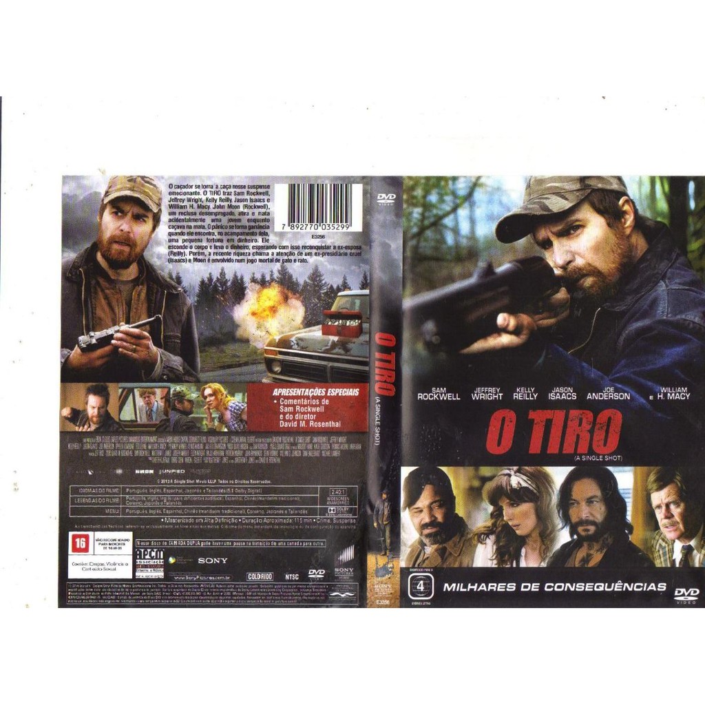 Dvd O Tiro, Sam Rockwell, Original, Ação, Dublado