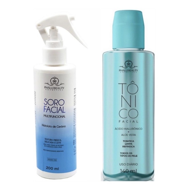 Tônico Facial PhálleBeauty PH090 + Soro Facial Multifuncional PhálleBeauty PH0145 em Oferta na Shopee