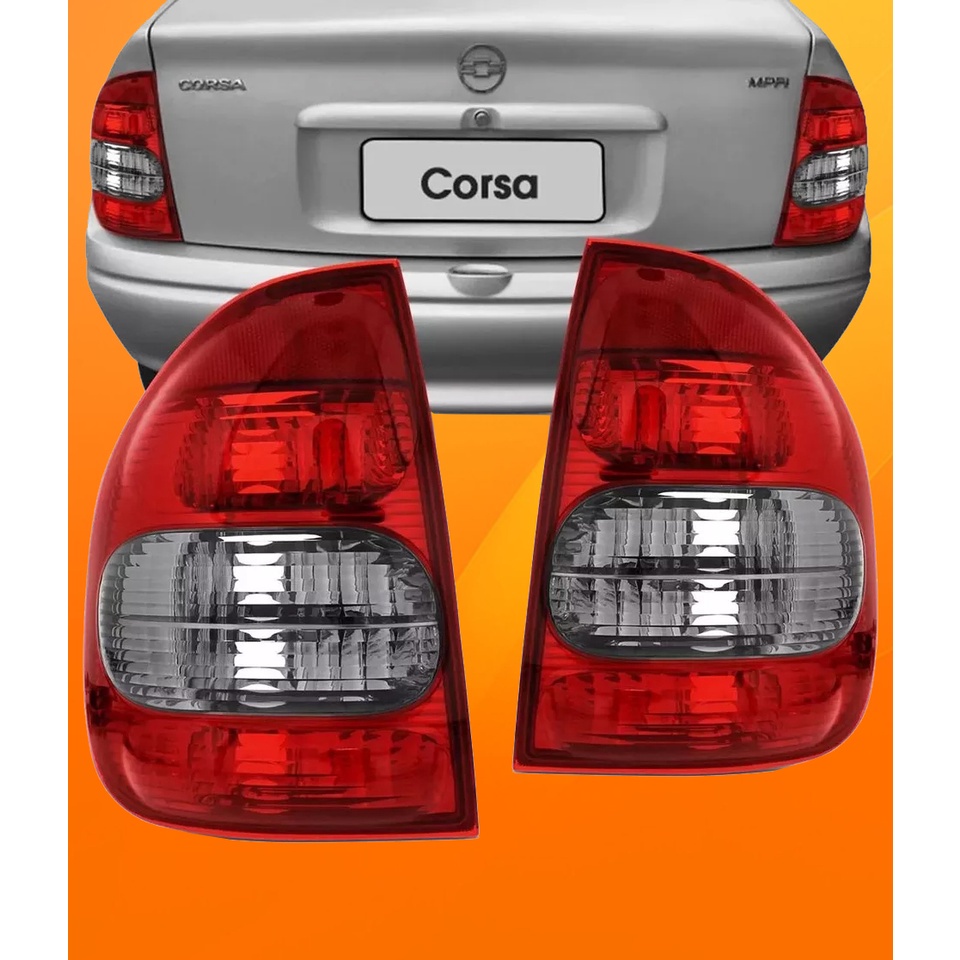 Par Lanterna Traseira Corsa Sedan 2000 2001 2002 C/ Ré Fumê