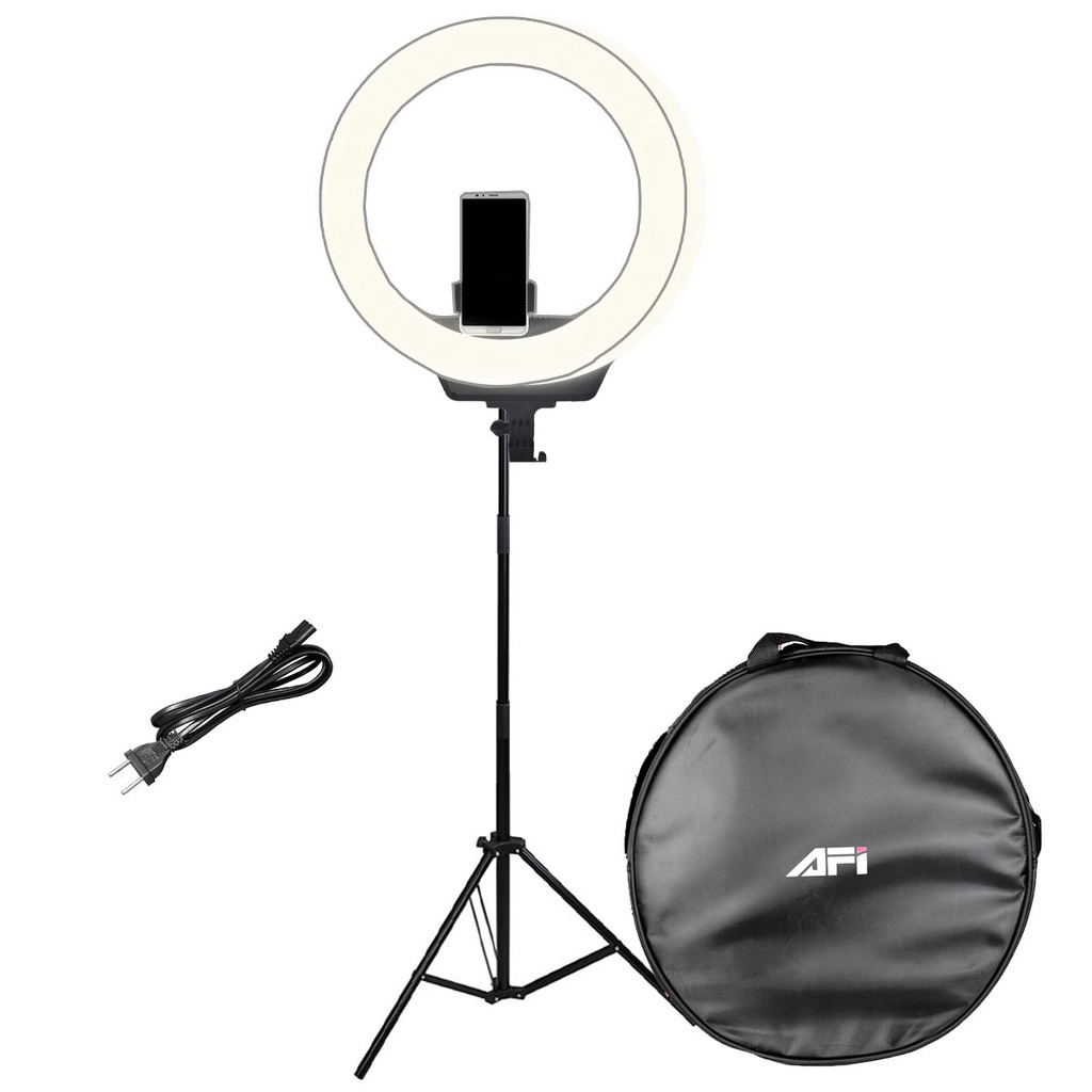 Ring Light LED Iluminador 48cm AFI - R219 + Tripé 2m