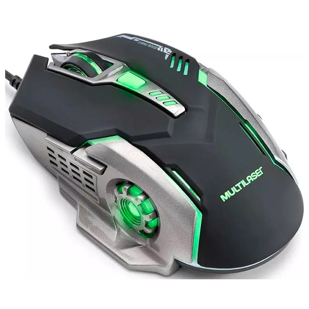 Mouse Gamer 2400dpi 6 Botões Led Preto Mo269 ou MO270 Multilaser