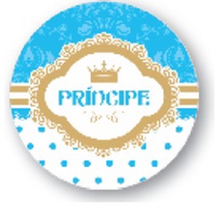 16 adesivos redondos latinhas lembrancinhas garrafinhas para festa TEMA  PRÍNCIPE REALEZA AZUL 53.2 em Oferta na Shopee
