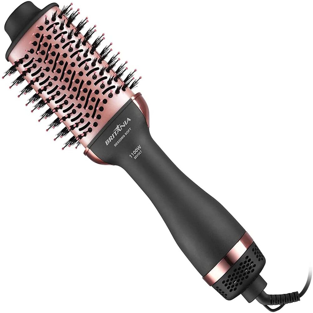 Escova Secadora Britania BES20RG Soft Bivolt - Rosa/Preto