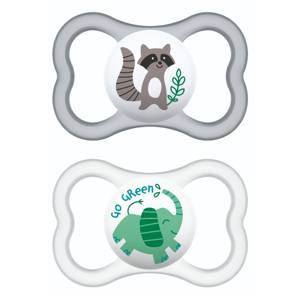 Kit 2 Chupetas Air Bico de Silicone 6M+ Neutra - MAM - Mom & Baby