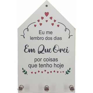Porta Chaves Decorativo Casinha Eu Me Lembro Mdf Madeira