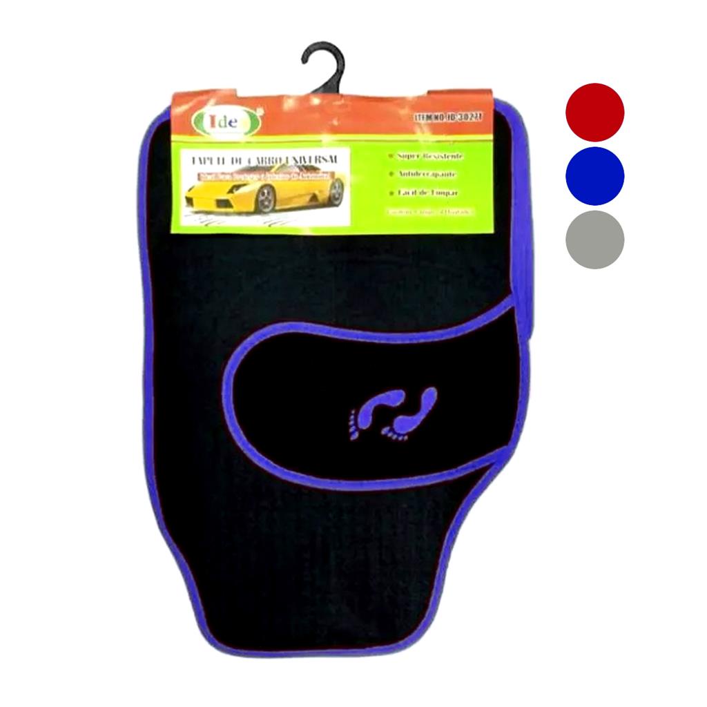 Jogo Tapete Carpete Carro Automotivo Universal Cores 4 Pecas